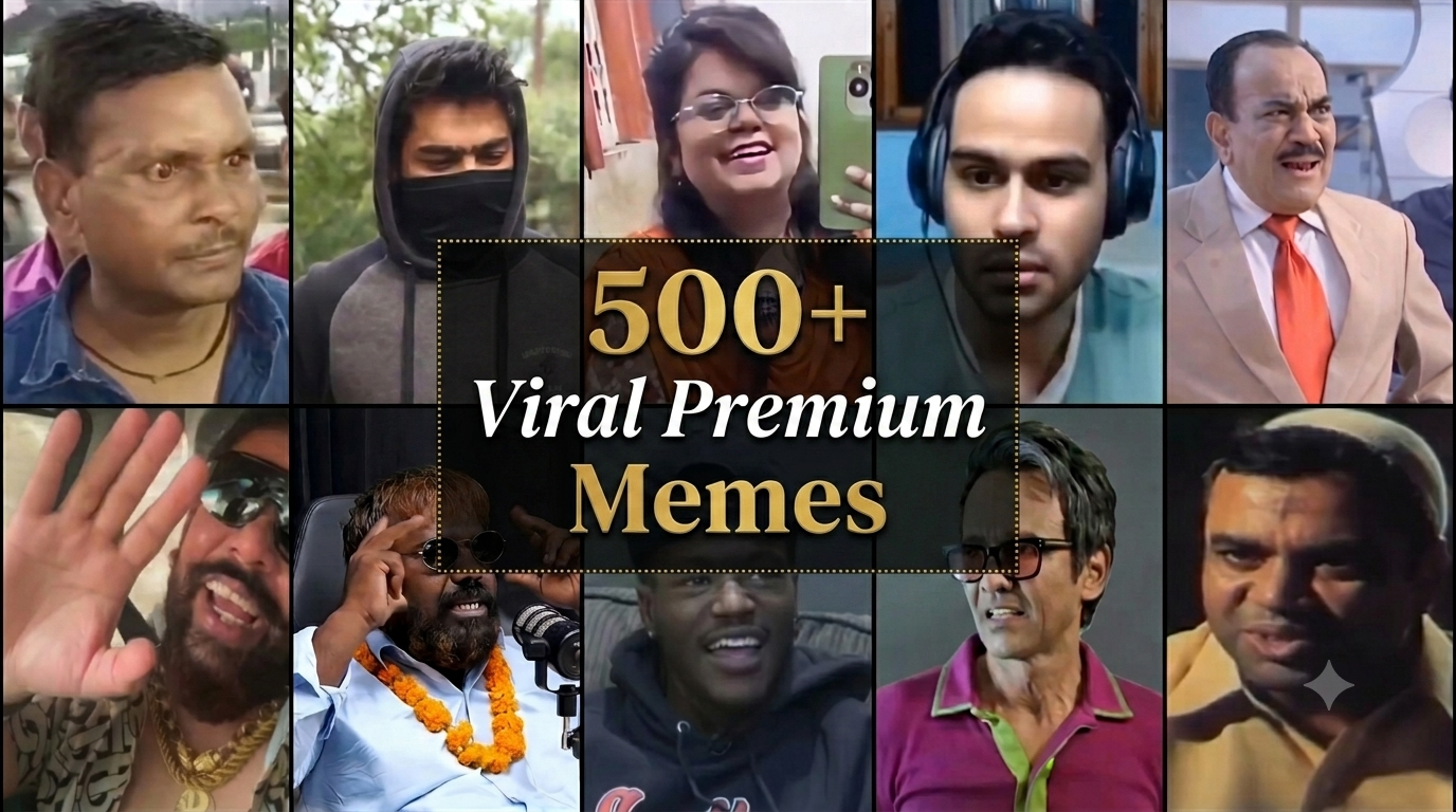 Meme Pack 01 preview showing viral premium memes